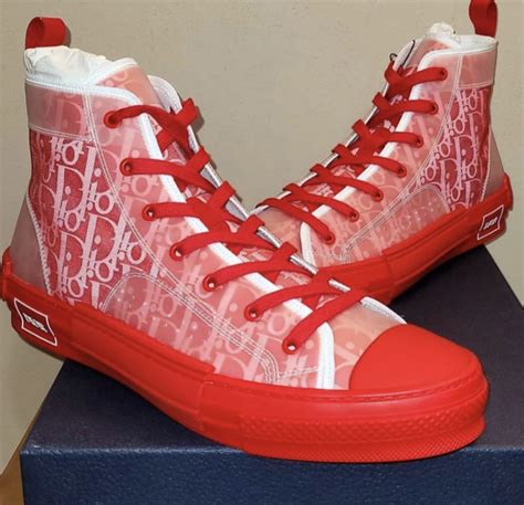 red dior shoes men|dior b23 sneakers for men.